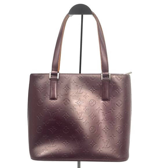 Louis Vuitton Handbags - Louis Vuitton LV Matte Plum Monogram Mat Stockton Tote Bag